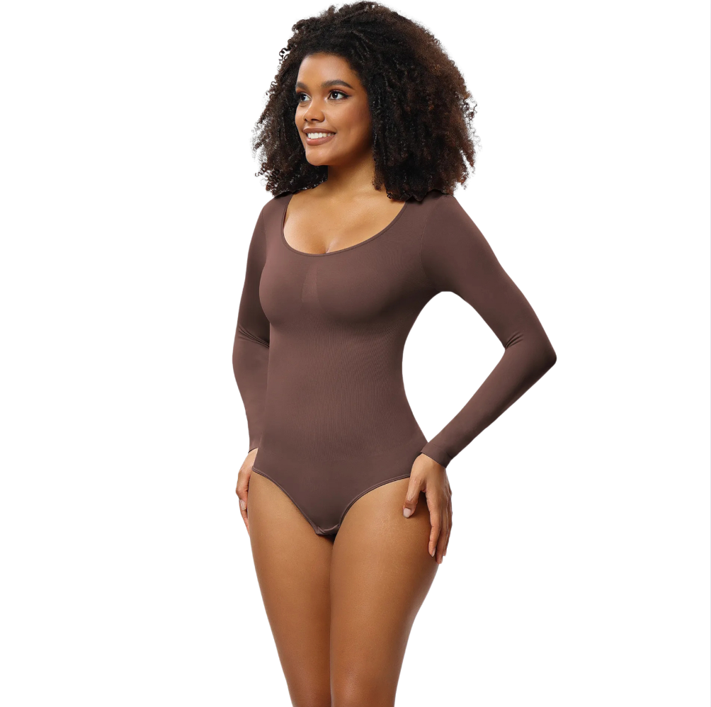 Body sculptant à manches longues