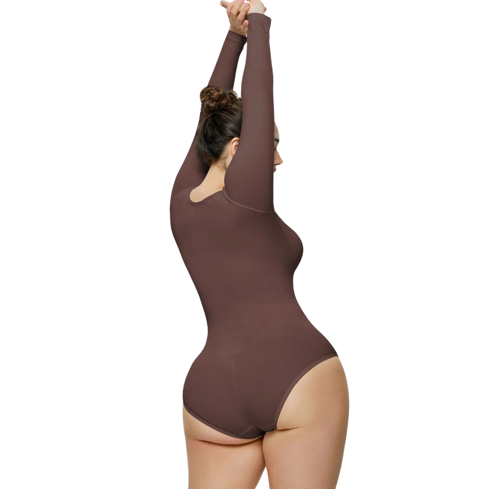 Body sculptant à manches longues