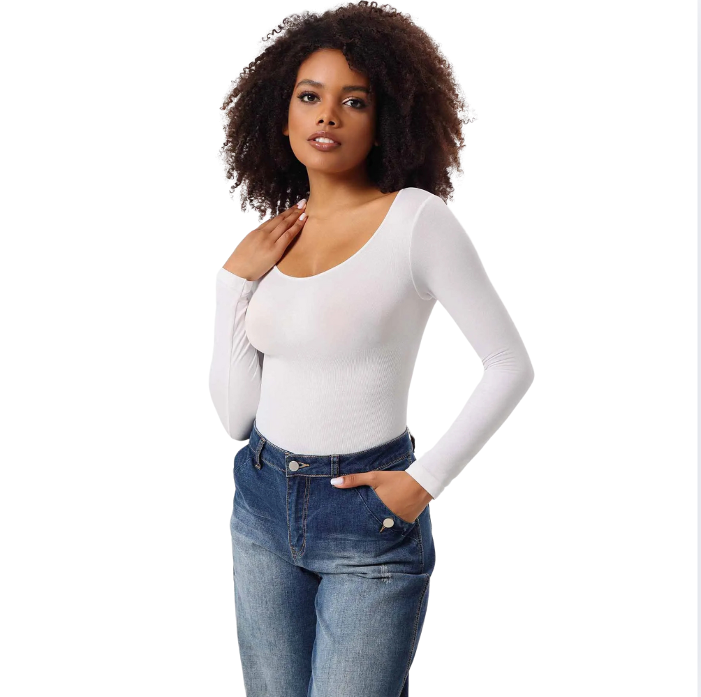 Body sculptant à manches longues