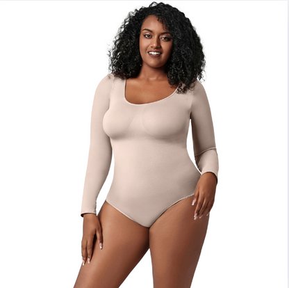 Body sculptant à manches longues