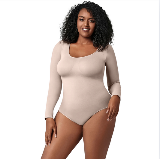 Body sculptant à manches longues